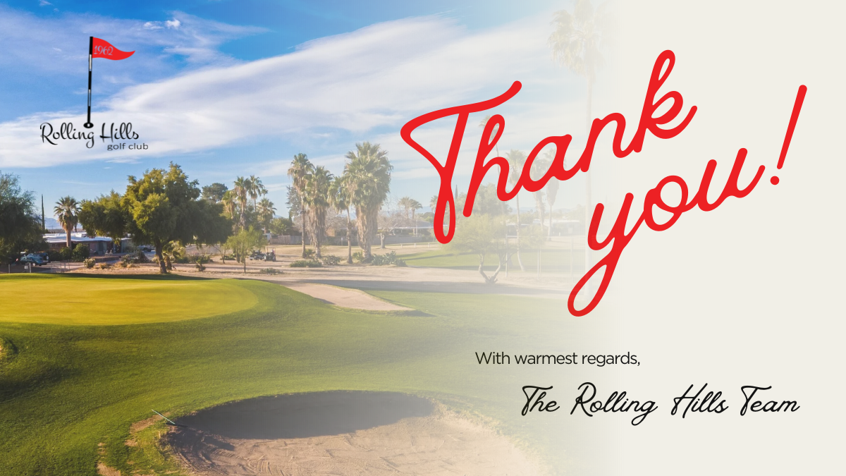 Thank You for a Great Year at Rolling Hills Golf Club
